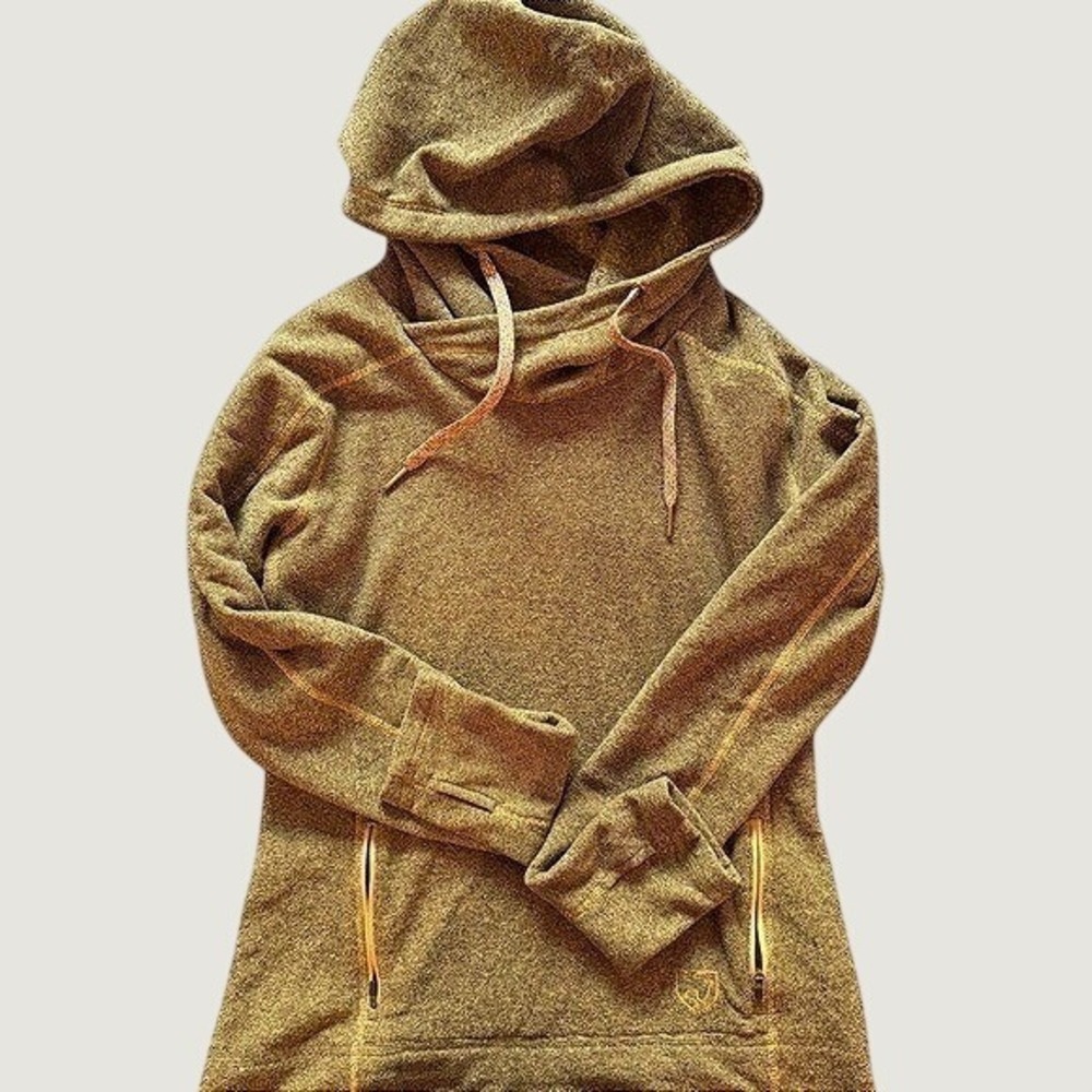 Noble Equestrian Cowl Neck Gorpcore Hoodie Womens XS‎ Olive Green Trail Horse